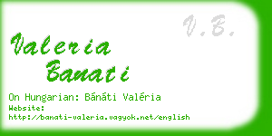 valeria banati business card