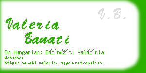 valeria banati business card